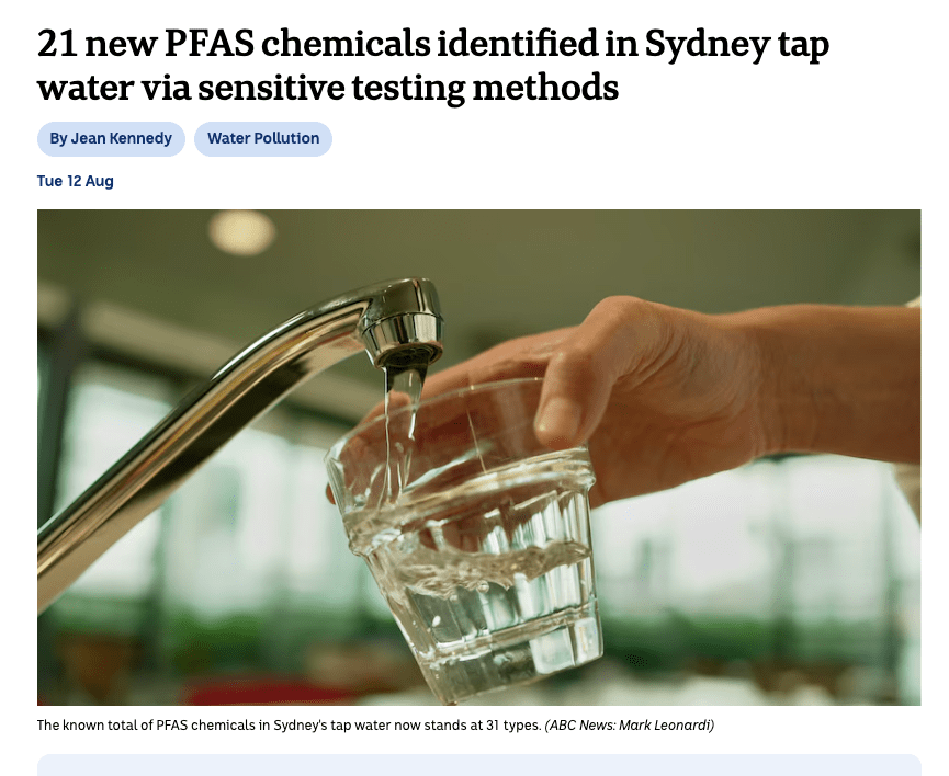 Understanding PFAS in Sydney’s Tap Water: What Recent Research Means for You - Hydroco