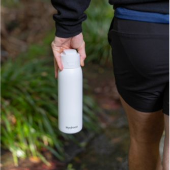 white filtered bottle on adventure walk